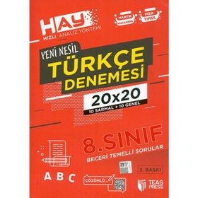 Teas Press Yayınları 8. Sınıf Türkçe Hay 20x20 Denemesi