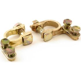 Techmaster + - 2'li Set Pirinç Gold Akü Kutup Başı