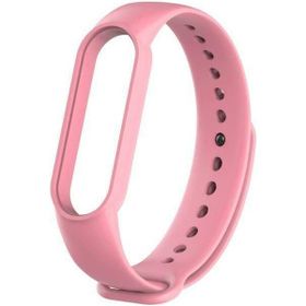 Techmaster Açık Pembe Xiaomi Mi Band 5 Mi Band 6 Mi Band 7 TME Silikon Kordon Kayış