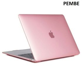 Techmaster Apple Macbook Pro 15 2016 A1707 Kristal Şeffaf Kapak Pembe Kılıf