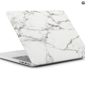 Techmaster Apple Macbook Pro 15 2016 A1707 Mermer Desenli Kapak Gri Kılıf