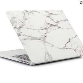 Techmaster Apple Macbook Pro 15 2016 A1707 Mermer Desenli Kapak Gri Kılıf