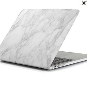 Techmaster Apple Macbook Pro 15 2016 A1707 Mermer Desenli Kapak Siyah Kılıf