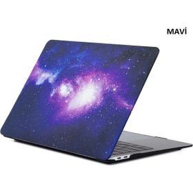 Techmaster Apple Macbook Pro 15 2016 A1707 Space Desenli Kapak Mavi Kılıf