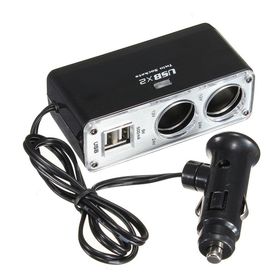 Techmaster Araba Soket Araç Çakmak Çoklayıcı 2 Usb Çoğaltıcı