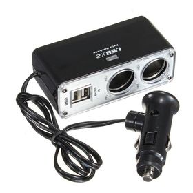 Techmaster Araba Soket Araç Çakmak Çoklayıcı 2 Usb Çoğaltıcı
