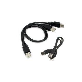 Techmaster Harici Diskler İçin Y Kablo 3 Uçlu USB 2.0 Kablo