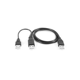 Techmaster Harici Diskler İçin Y Kablo 3 Uçlu USB 2.0 Kablo
