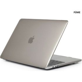 Techmaster MacBook Air 13 A1932 2018 A2179 2020 Kristal Şeffaf Kapak Füme Kılıf
