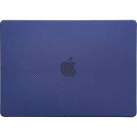 Techmaster MacBook Air M1 A2337 A2179 A1932 Karbon Fiber Görünümlü Kapak Koruma Mavi Kılıf