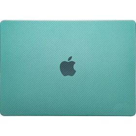 Techmaster MacBook Air M1 A2337 A2179 A1932 Karbon Fiber Görünümlü Kapak Koruma Yeşil Kılıf