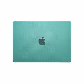 Techmaster MacBook Air M1 A2337 A2179 A1932 Karbon Fiber Görünümlü Kapak Koruma Yeşil Kılıf