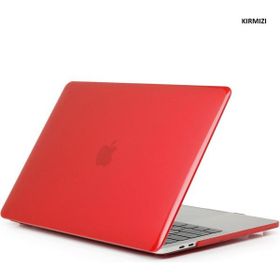 Techmaster Macbook Pro 16 2019 A2141 Kristal Şeffaf Kapak Ultra İnce Kırmızı Kılıf