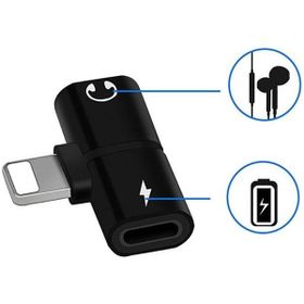Techmaster Siyah iPhone 7 8 Plus X Xr Xs 11 12 Pro Max Kulaklık Şarj Giriş Adaptör