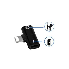 Techmaster Siyah iPhone 7 8 Plus X Xr Xs 11 12 Pro Max Kulaklık Şarj Giriş Adaptör