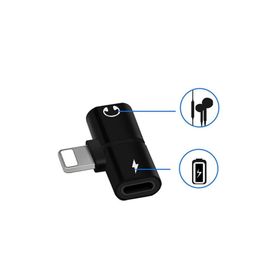 Techmaster Siyah iPhone 7 8 Plus X Xr Xs 11 12 Pro Max Kulaklık Şarj Giriş Adaptör