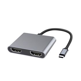 Techmaster Type-C 2x HDMI 4K 2k Çıkışlı Görüntü Aktarım Kablosu