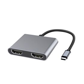 Techmaster Type-C 2x HDMI 4K 2k Çıkışlı Görüntü Aktarım Kablosu