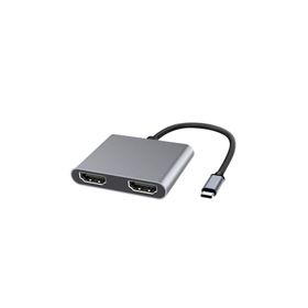 Techmaster Type-C 2x HDMI 4K 2k Çıkışlı Görüntü Aktarım Kablosu