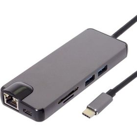 Techmaster Type-C USB 3.1 8in1 4K HDMI VGA Micro Sd Rj-45 2 USB Şarj Girişli Kablo