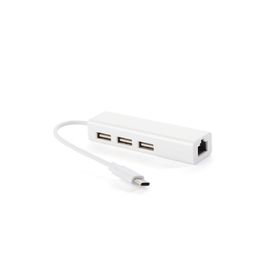 Techmaster Usb-C 3.1 Type-C 3 USB 3.0 ve RJ45 Yüksek Hızlı Ethernet Port