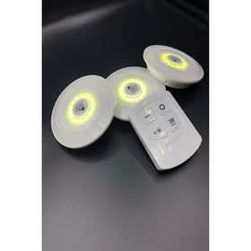 Technomax Uzaktan Kumandalı Kablosuz 3'lü LED Spot Lambalar + 1 Kumanda