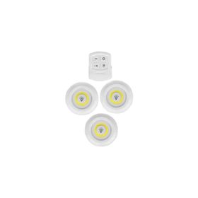 Technomax Uzaktan Kumandalı Kablosuz 3'lü LED Spot Lambalar + 1 Kumanda