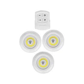 Technomax Uzaktan Kumandalı Kablosuz 3'lü LED Spot Lambalar + 1 Kumanda