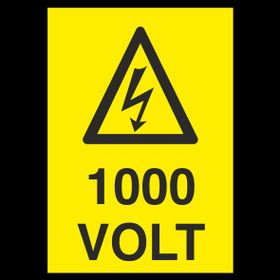 Technopa 1000 Volt Uyarı Levhası