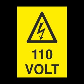 Technopa 110 Volt Uyarı Levhası