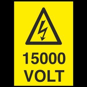 Technopa 15000 Volt Uyarı Levhası