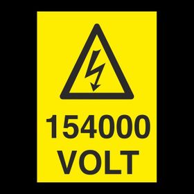 Technopa 154000 Volt 50 x 70 cm Uyarı Levhası