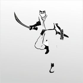 Technopa 20 cm Uzunluk Samurai Bıçağı Folyo Sticker