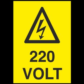 Technopa 220 Volt Uyarı Levhası