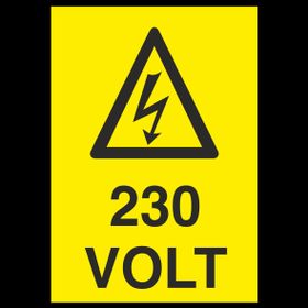 Technopa 230 Volt Uyarı Levhası
