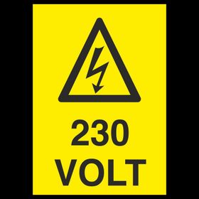 Technopa 230 Volt Uyarı Levhası