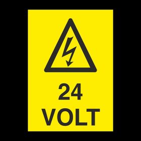 Technopa 24 Volt Uyarı Levhası