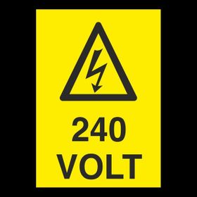Technopa 240 Volt 20 x 30 cm Uyarı Levhası