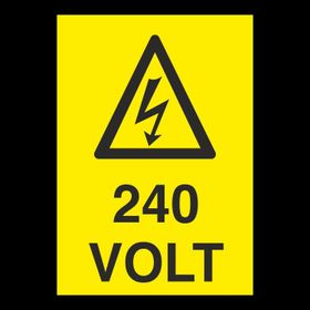 Technopa 240 Volt Uyarı Levhası