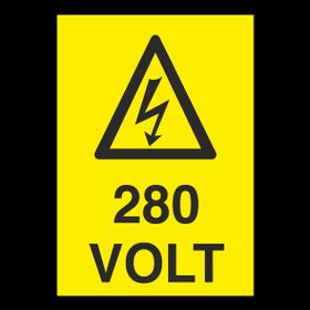 Technopa 280 Volt Uyarı Levhası
