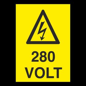 Technopa 280 Volt Uyarı Levhası