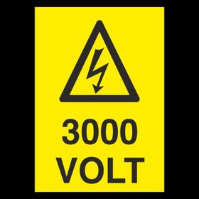 Technopa 3000 Volt Uyarı Levhası