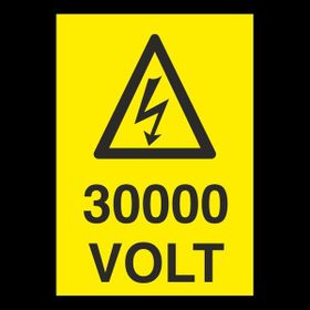 Technopa 30000 Volt 30 x 40 cm Uyarı Levhası