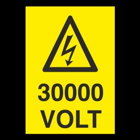 Technopa 30000 Volt Uyarı Levhası