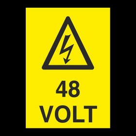 Technopa 48 Volt 60 x 90 cm Uyarı Levhası