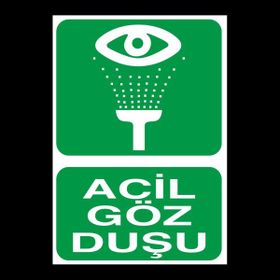 Technopa Acil Göz Duşu 60 x 90 cm Uyarı Levhası
