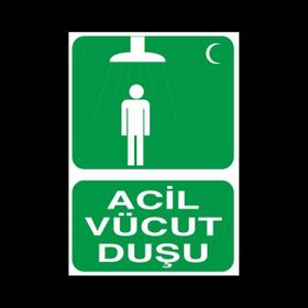 Technopa Acil Vücut Duşu 70 x 100 cm Uyarı Levhası
