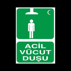 Technopa Acil Vücut Duşu Uyarı Levhası
