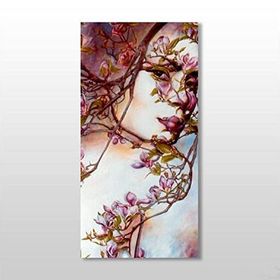 Technopa Ağaç ve Kadın 40x60 cm Kanvas Tablo