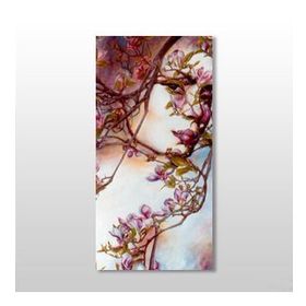 Technopa Ağaç ve Kadın 80x120 cm Kanvas Tablo